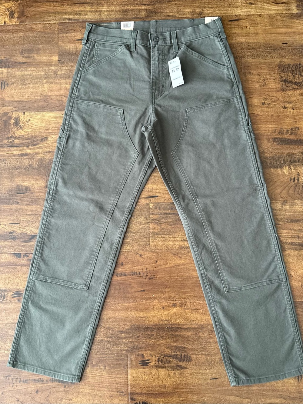 NWT Levis 565 Double Knee Work Pants Mens 33 W / 32 Loose Straight Fit